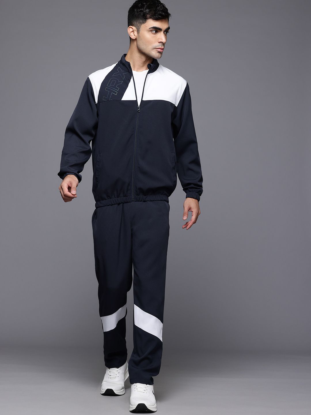 HRX by Hrithik Roshan Men Rapid-Dry Colourblocked Running Tracksuit