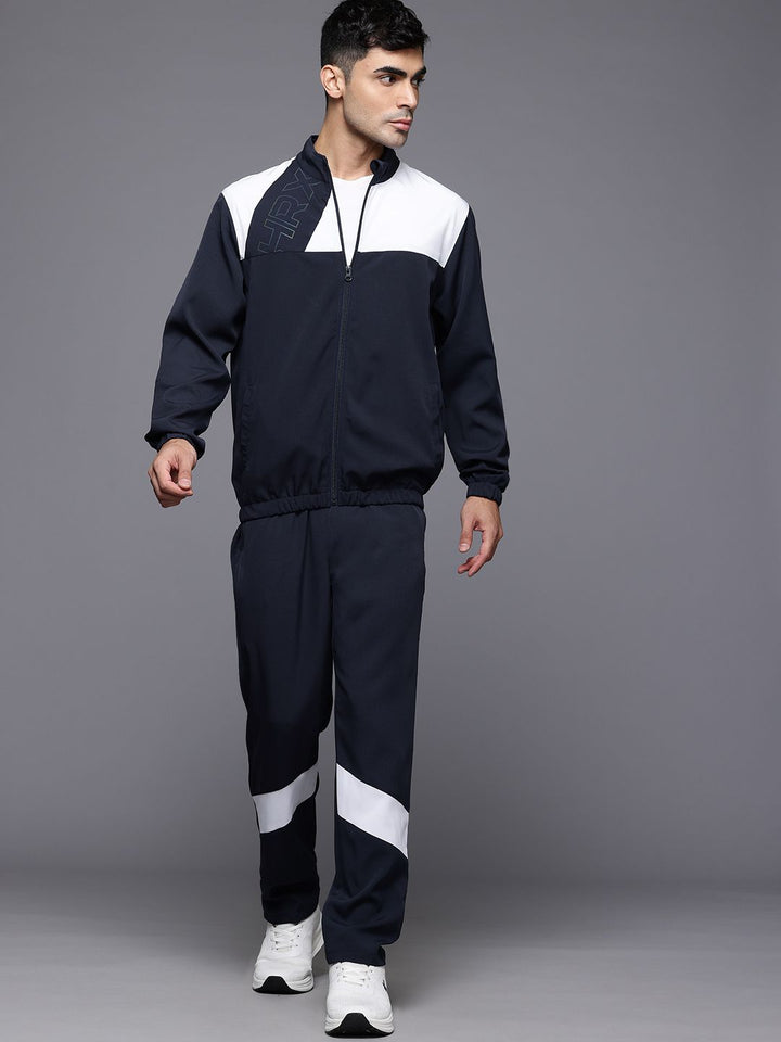 HRX by Hrithik Roshan Men Rapid-Dry Colourblocked Running Tracksuit