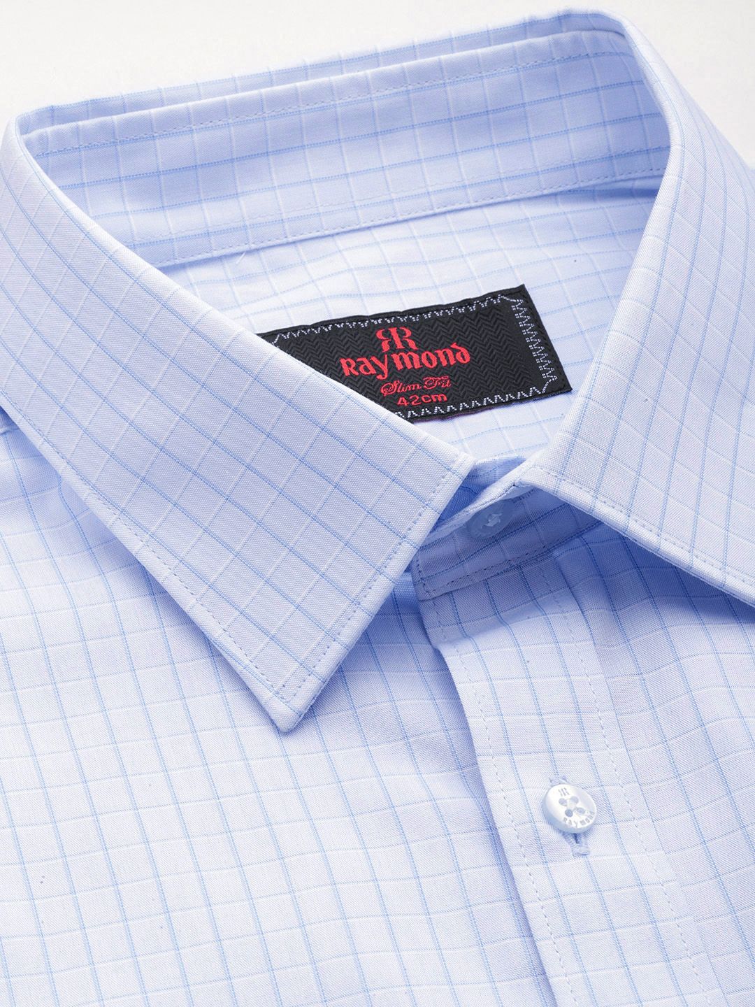 Raymond Pure Cotton Slim Fit Checked Formal Shirt