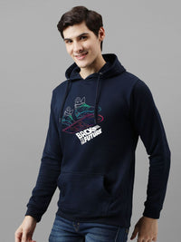 ADRO Men Printed Hooded Sweatshirt