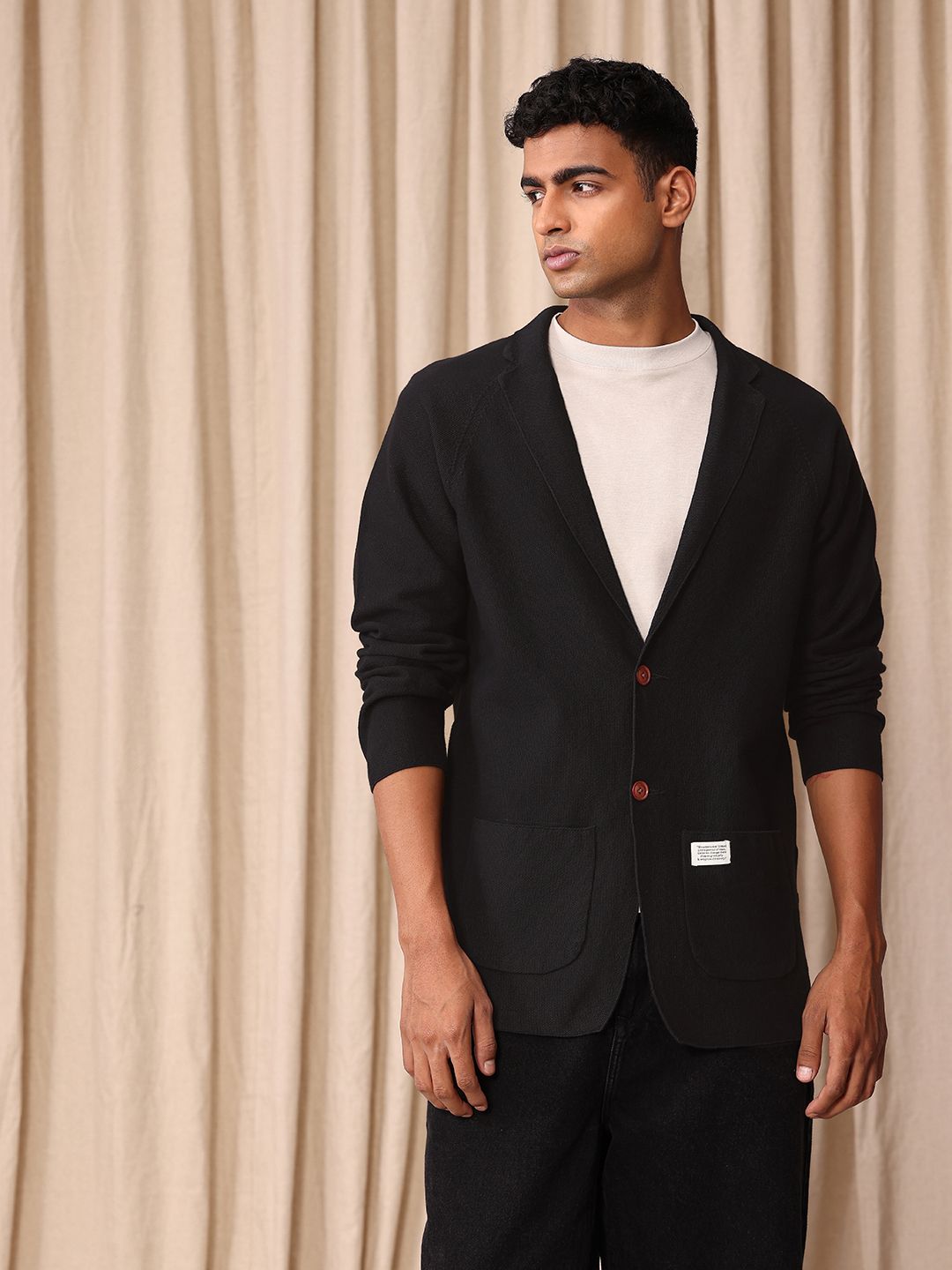 Mr Bowerbird Self Design Tailored Fit Single-Breasted Casual Blazer