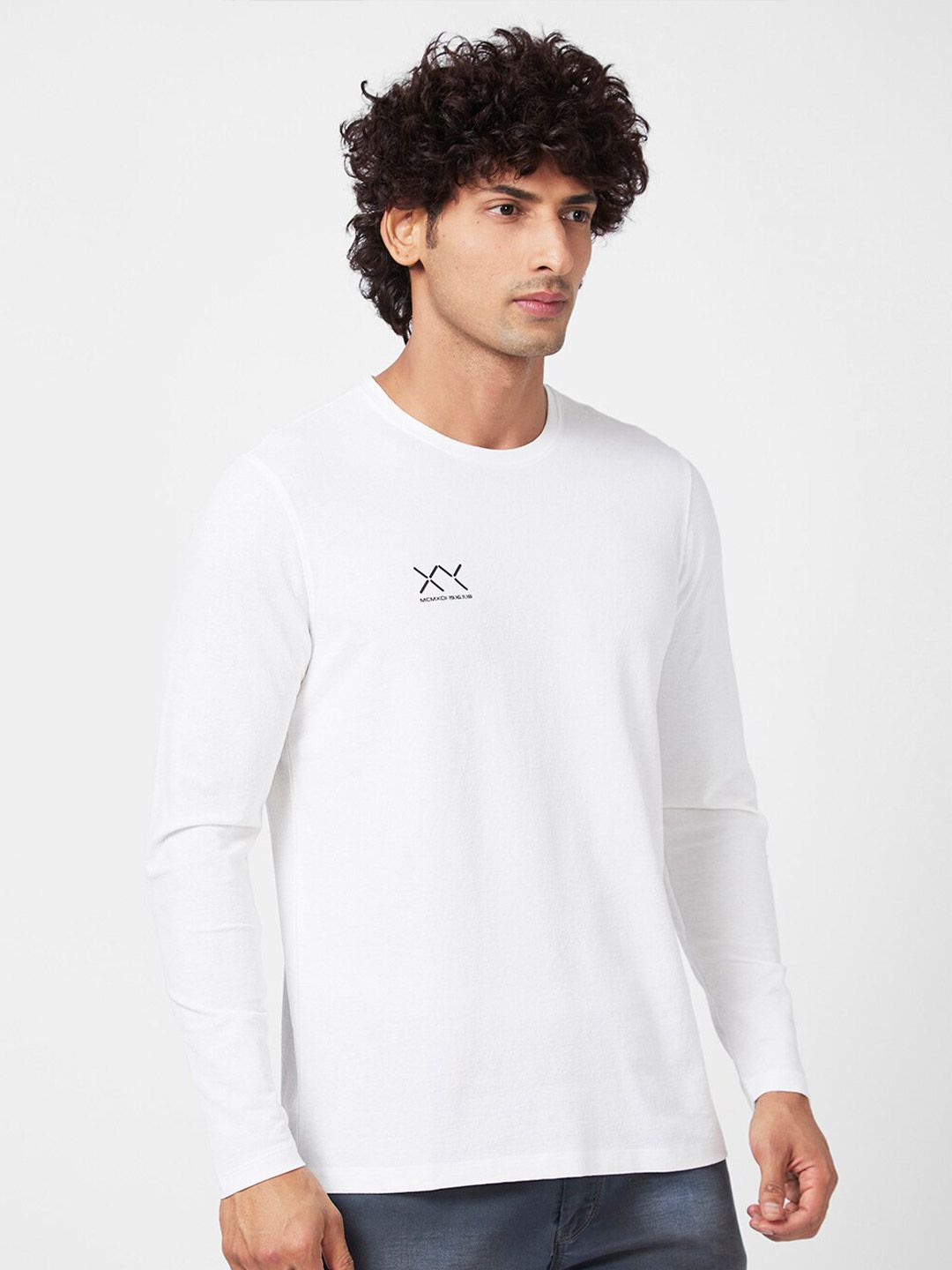 SPYKAR Long Sleeves Slim Fit Cotton T-shirt