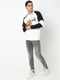 SPYKAR Graphic Printed Hooded Cotton Sweatshirt