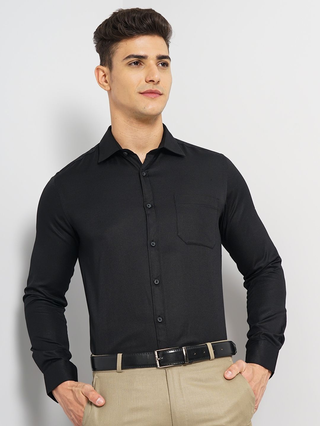The Indian Garage Co. X Luxe Slim Fit Spread Collar Formal Shirt
