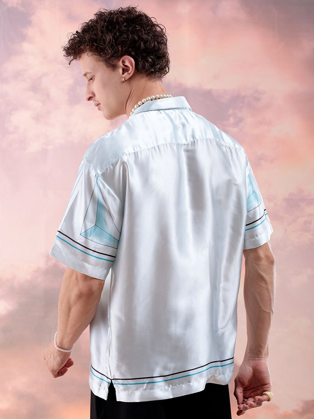 The Indian Garage Co Men Relaxed Fit Graphic Printed Resortwear Shirt