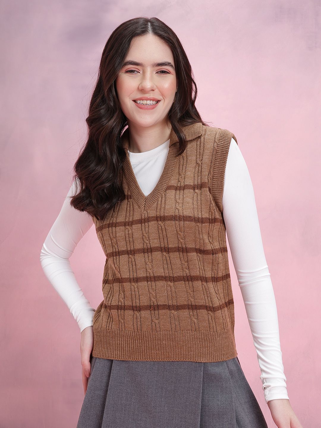 DressBerry Women Cable Knit Acrylic Pullover
