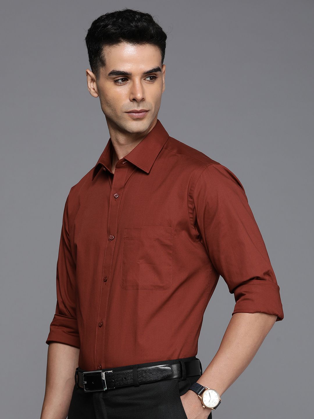 Raymond Pure Cotton Slim Fit Opaque Formal Shirt