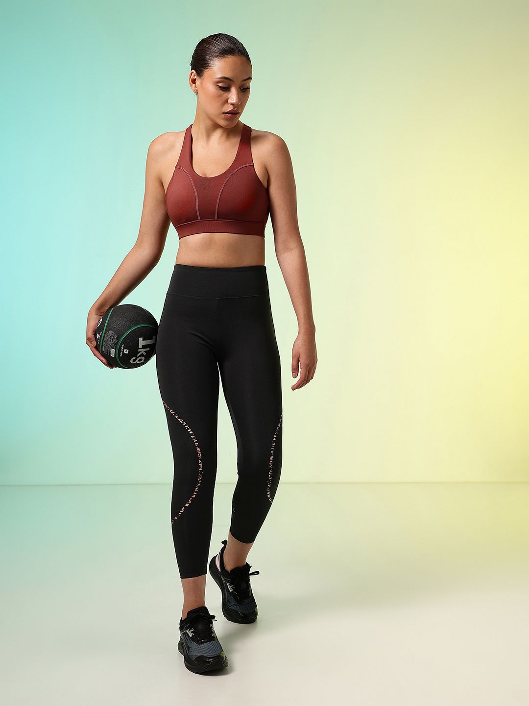 HRX by Hrithik Roshan Women Printed Rapid-Dry Training or Gym Sports Tights