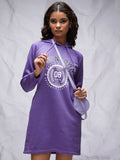 Tokyo Talkies Typography Ungu Bercetak Bergantung T-Shirt Fit Santai