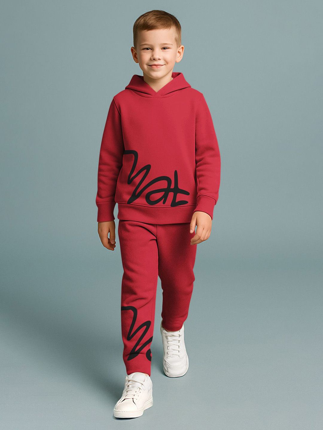HELLCAT Boys Printed Hooded Sweatshirt With Trousers