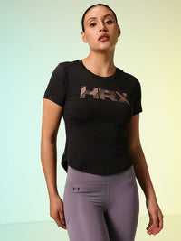 HRX by Hrithik Roshan Rapid Dry Active Goddess Logo Printed Training T-shirt