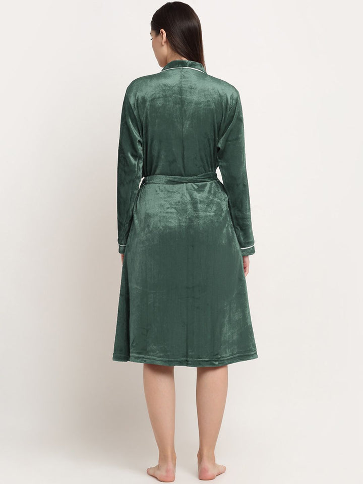 KLOTTHE Woolen Bath Robe With Belt