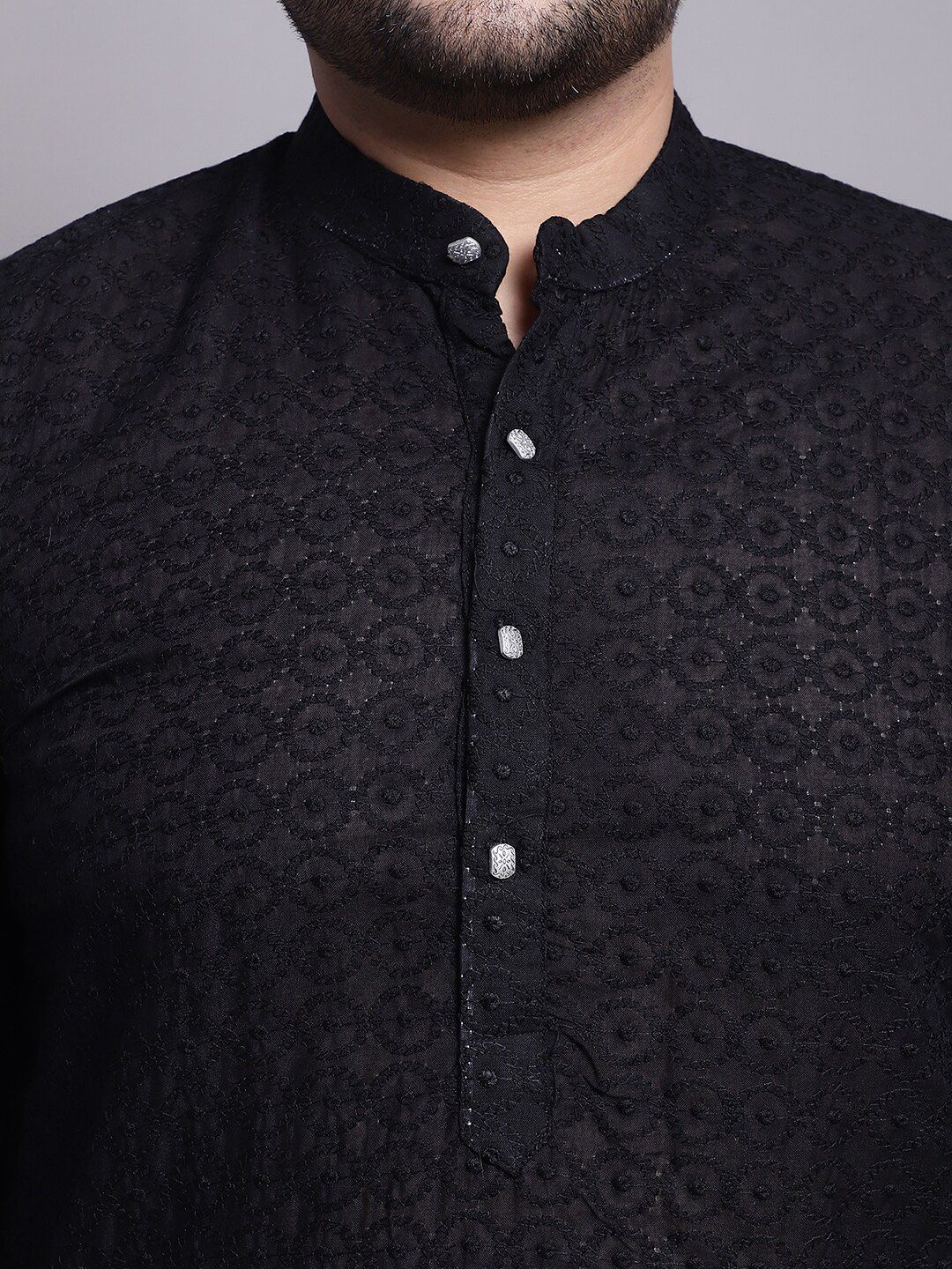 SOJANYA PLUS Embroidered Regular Pure Cotton Kurta with Pyjamas
