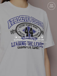 Dillinger Womens Short Sleeve Oversized Varsity Printed Tshirt