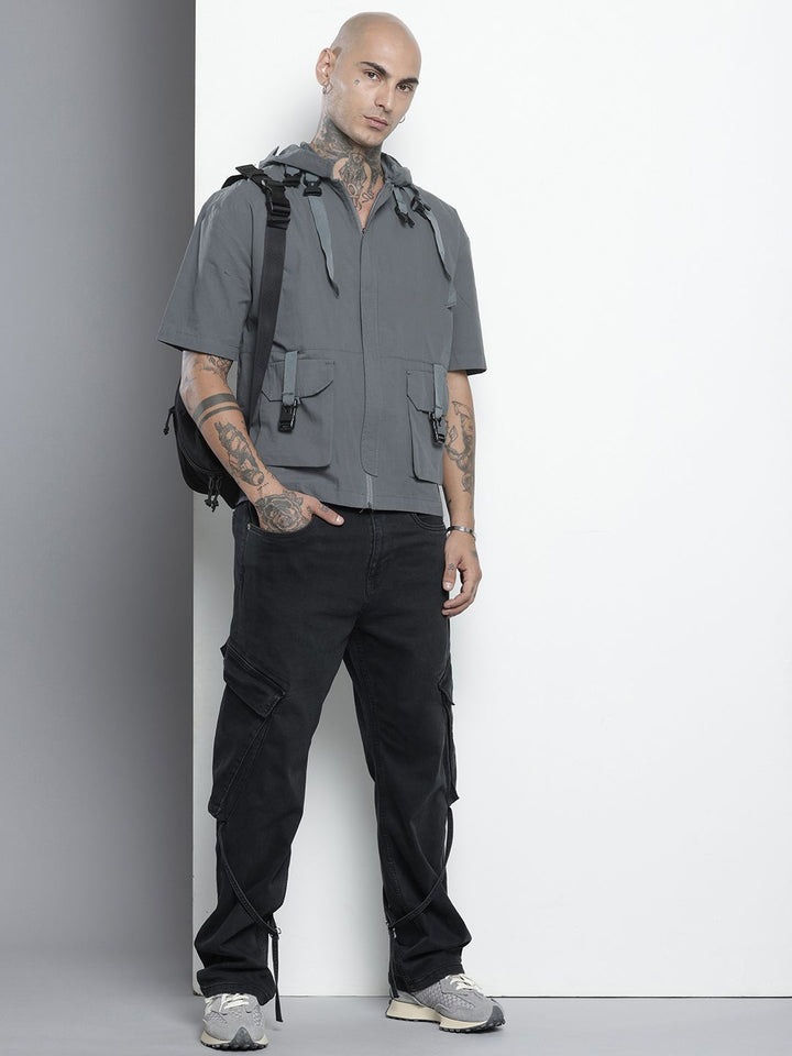 The Indian Garage Co Boxy Hooded Pure Cotton Casual Shirt
