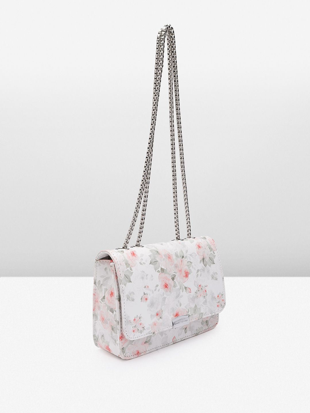 Lino Perros Floral Printed Structured Sling Bag