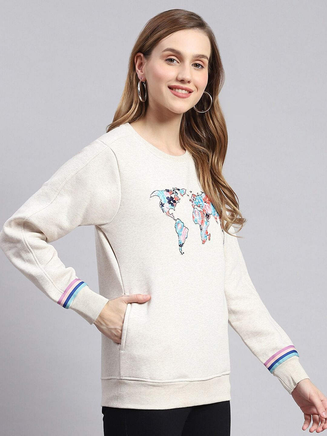 Monte Carlo Embroidered Long Sleeves Pullover