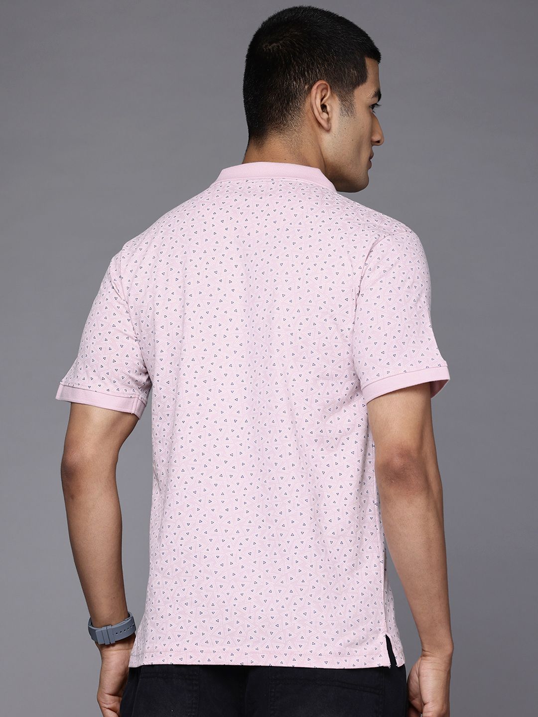 Raymond Slim Modern Fit Printed Polo Collar Pure Cotton T-shirt