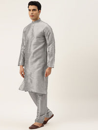 SOJANYA Kurta Lelaki Kelabu & Warna Peach dengan Churidar