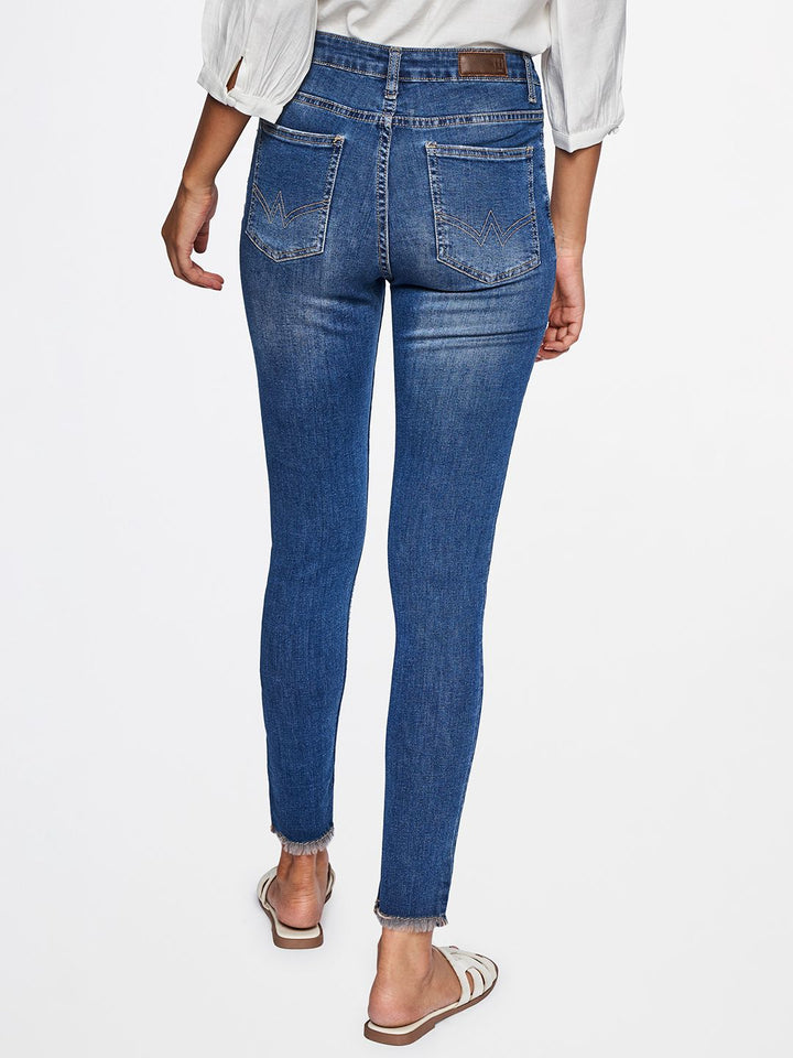 AND Women Blue Skinny Fit Light Fade Stretchable Jeans