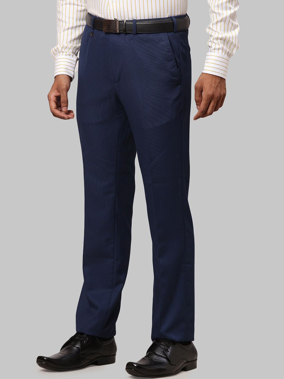 Park Avenue Men Solid Regular Fit Formal Trousers