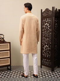 House of Pataudi Striped & Embroidered Jashn Kurta