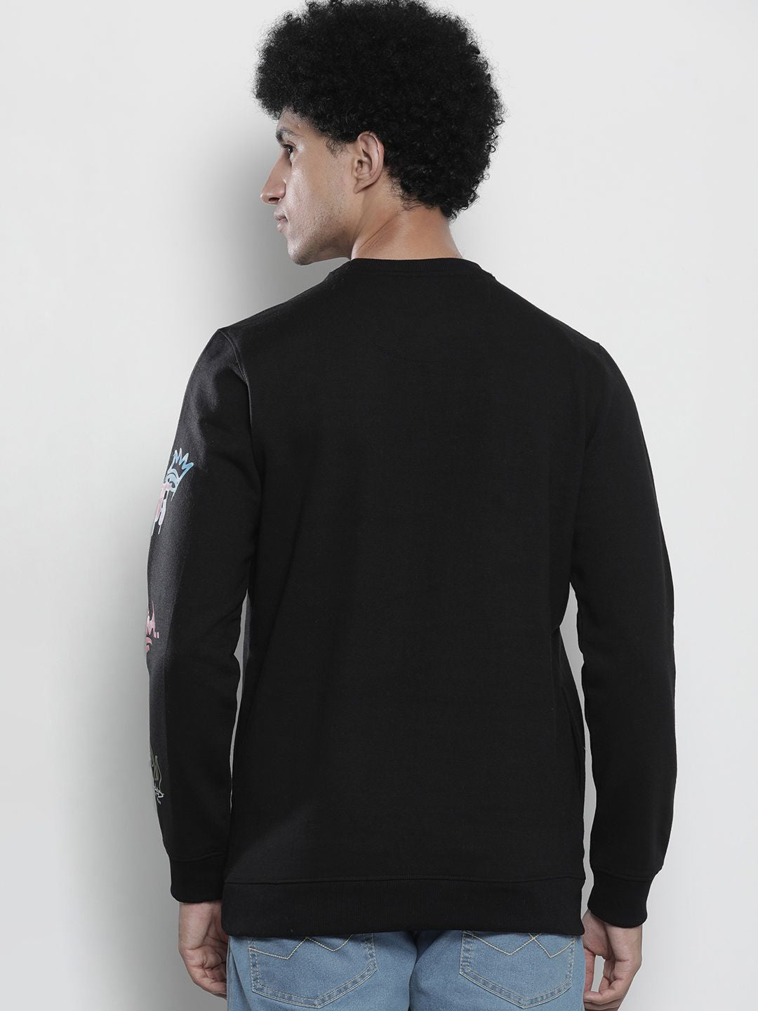 The Indian Garage Co Men Black Printed Sweatshirt