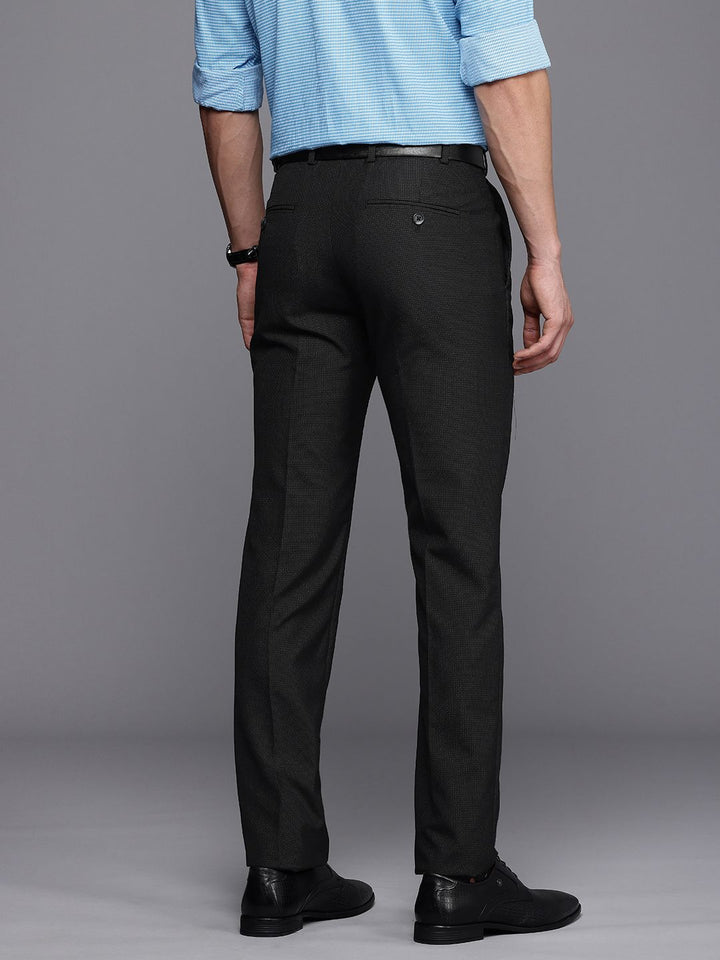 Raymond Men Checked Slim Fit Formal Trousers