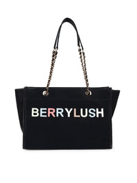Berrylush Black PU Structured Oversized Shoulder Bag
