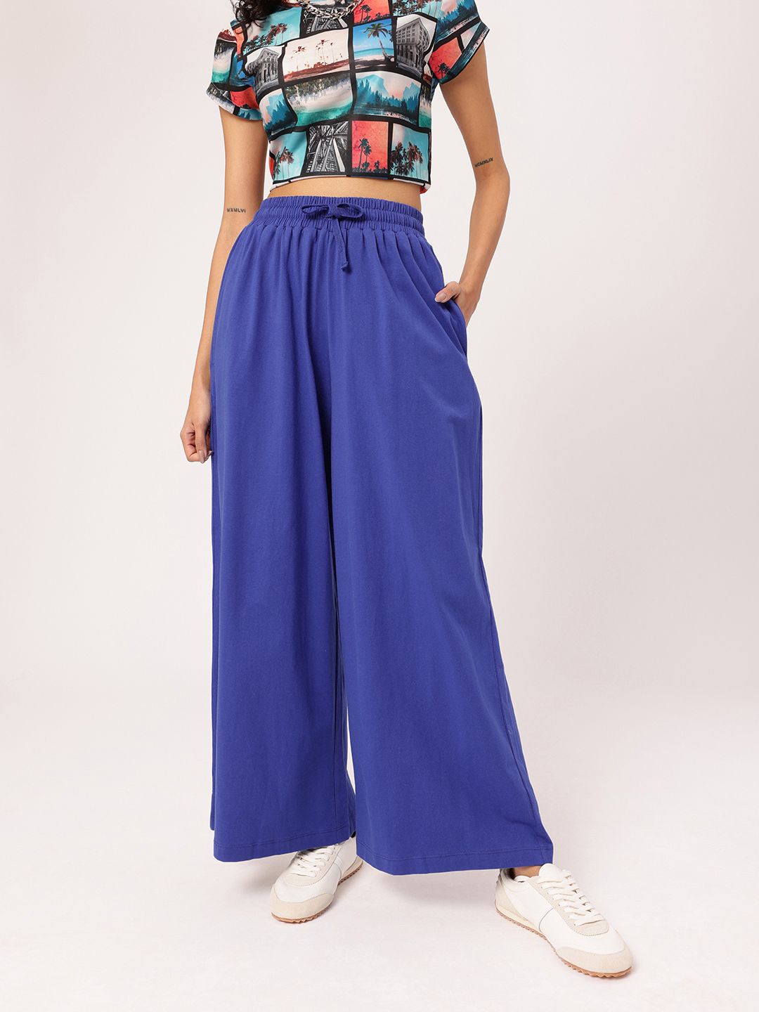 Minimalist Street Chic Wide Leg Trousers