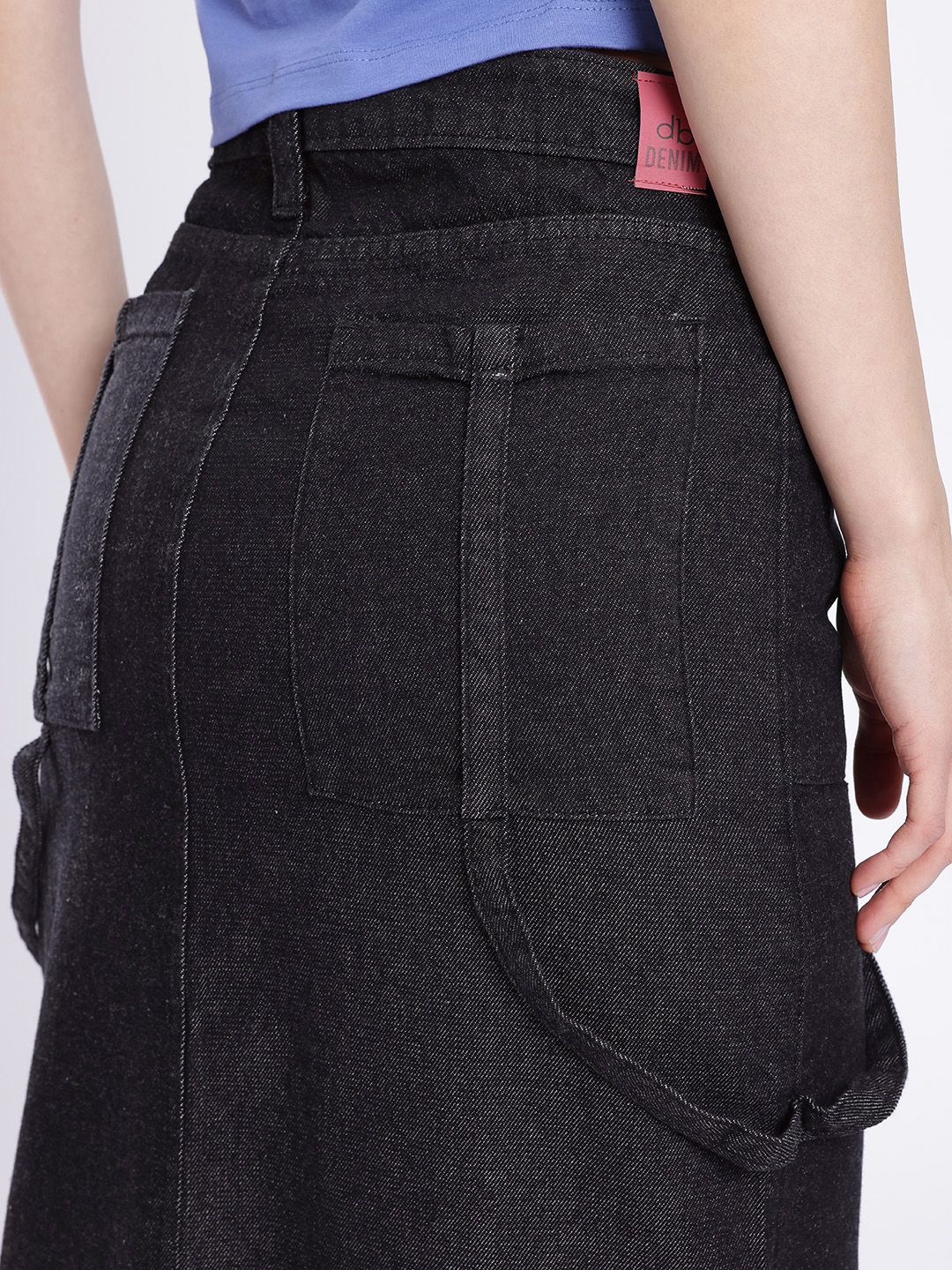 DressBerry Versatile Vogue Cargo Style Denim Maxi Skirt