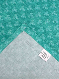 BOMBAY DYEING Celebrating India SeaGreen Print 300TC Cotton King Bedsheet & 4 Pillow Cover