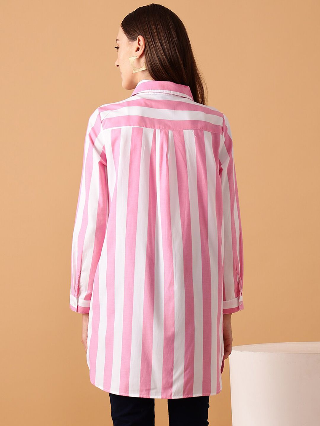 STREET 9 Striped Comfort Oversized Cotton Casual Shirt