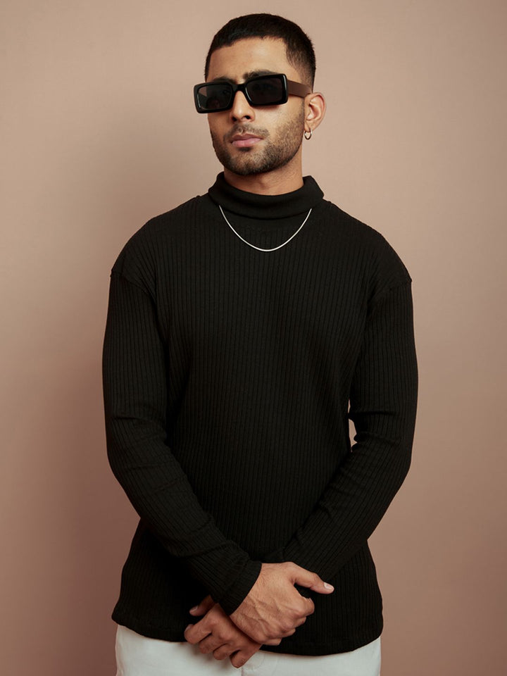 Powerlook Black Turtle Neck T-shirt