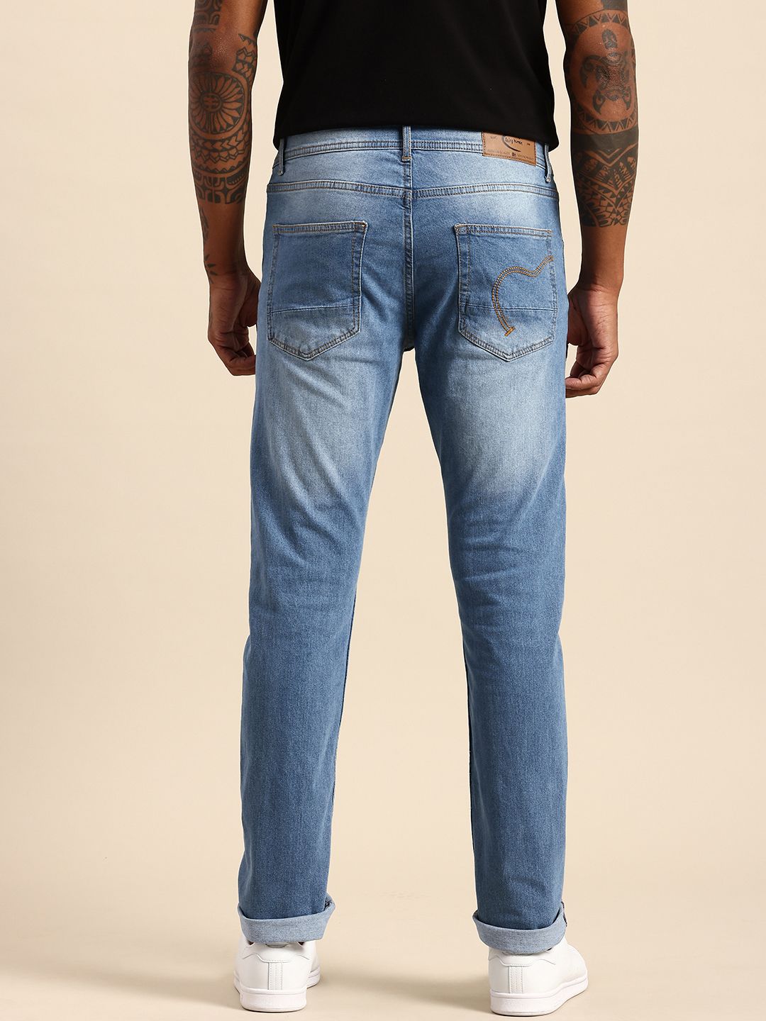 Being Human Men Slim Fit Heavy Fade Stretchable Jeans
