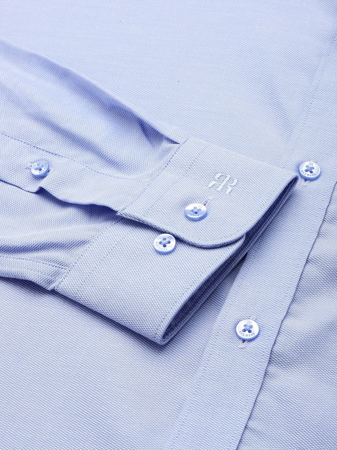 Raymond Slim Fit Textured Pure Cotton Formal Shirt