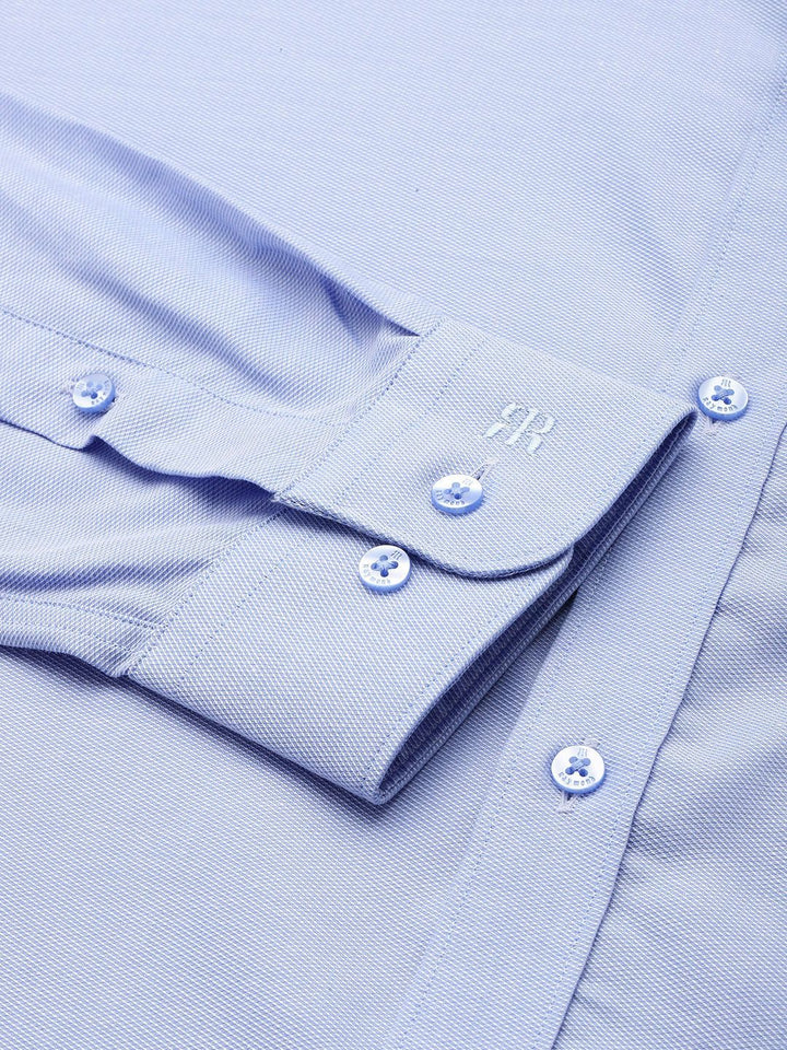 Raymond Slim Fit Textured Pure Cotton Formal Shirt