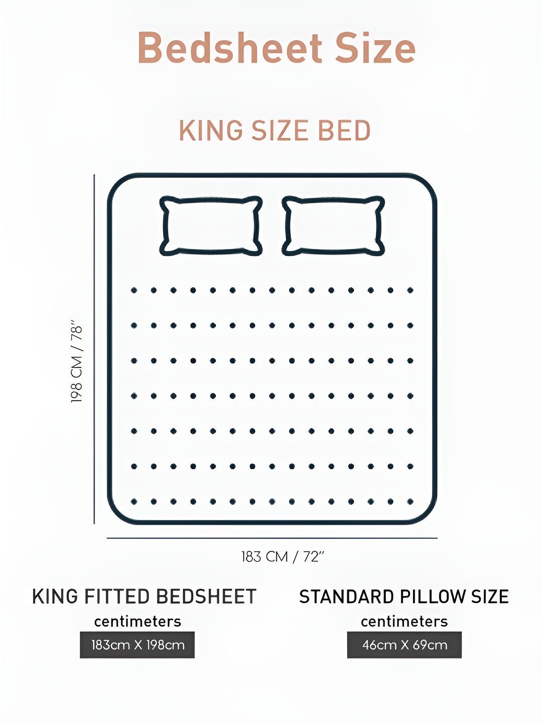 MYTRIDENT Sweet Temptation Soft Comfort Fitted 210TC King Cotton 1 Fittedsheet with 2 Pillow Covers
