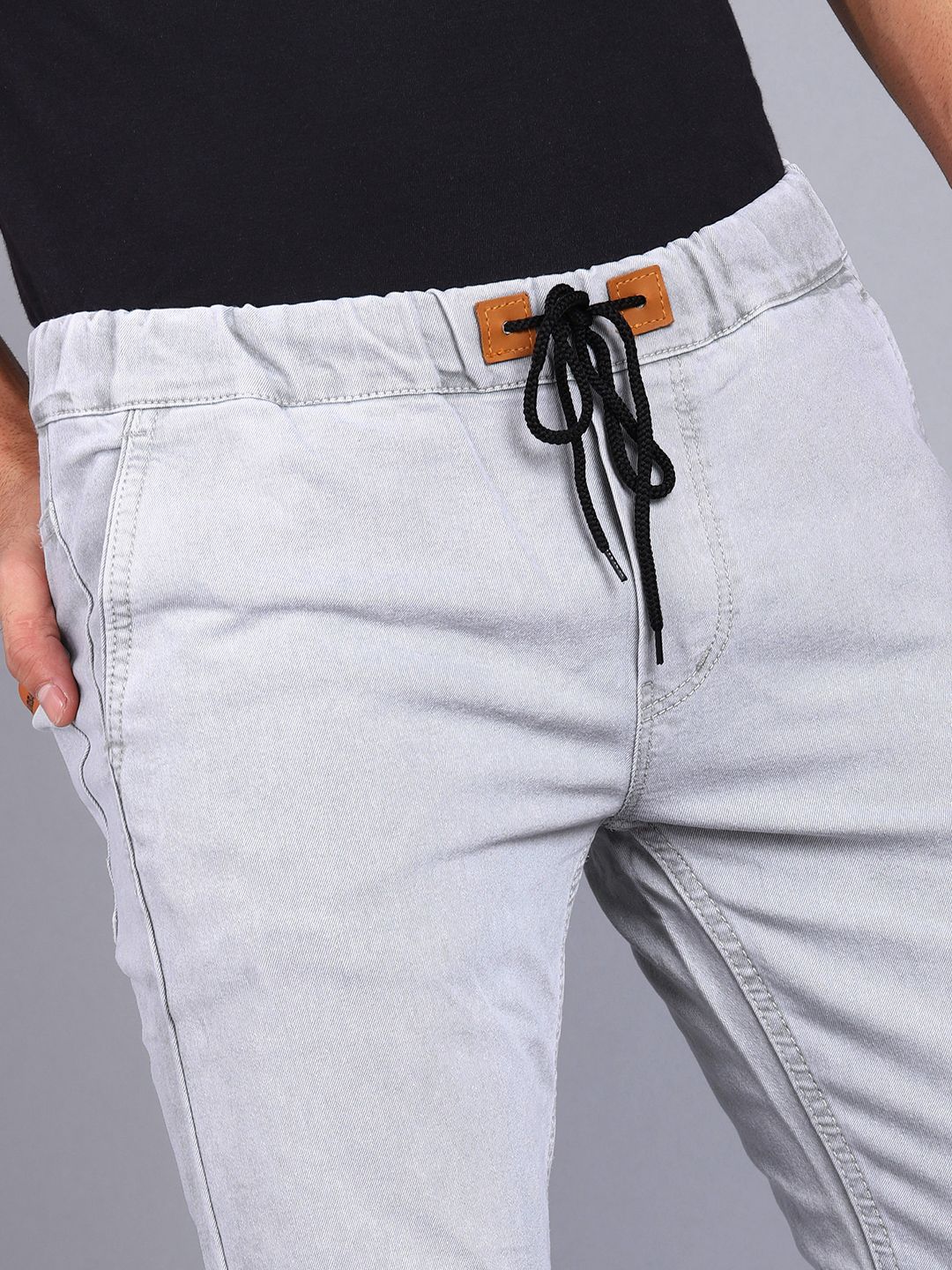 Urbano Fashion Men Grey Slim Fit Mid-Rise Clean Look Stretchable Jeans