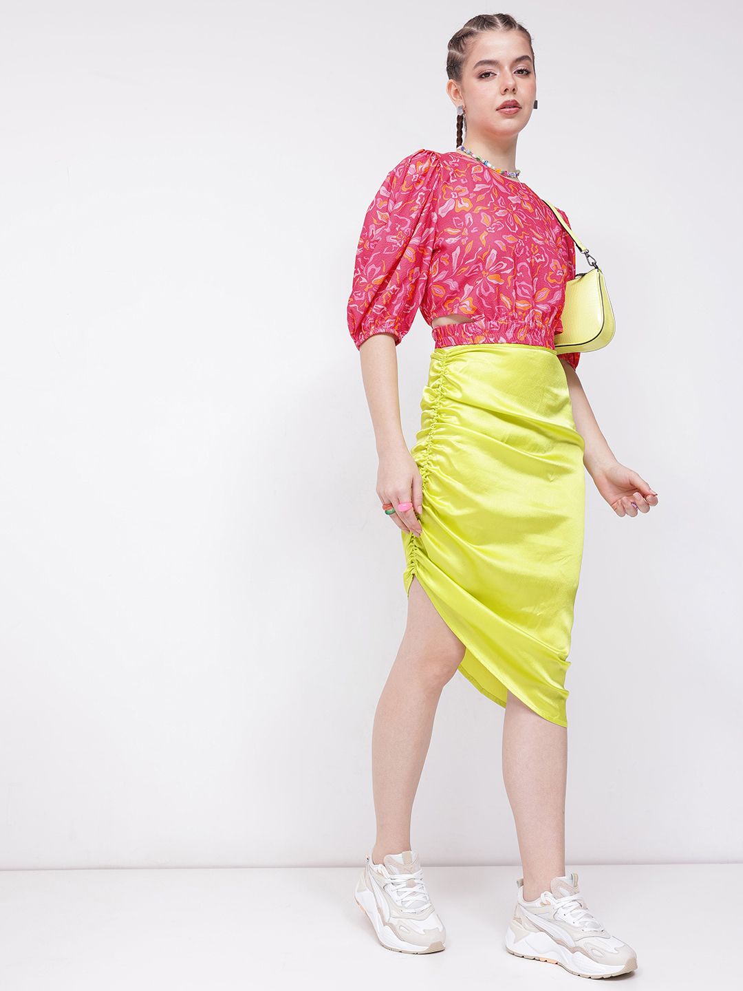 DressBerry Blooming With Confidence Cut-Out Crop Top