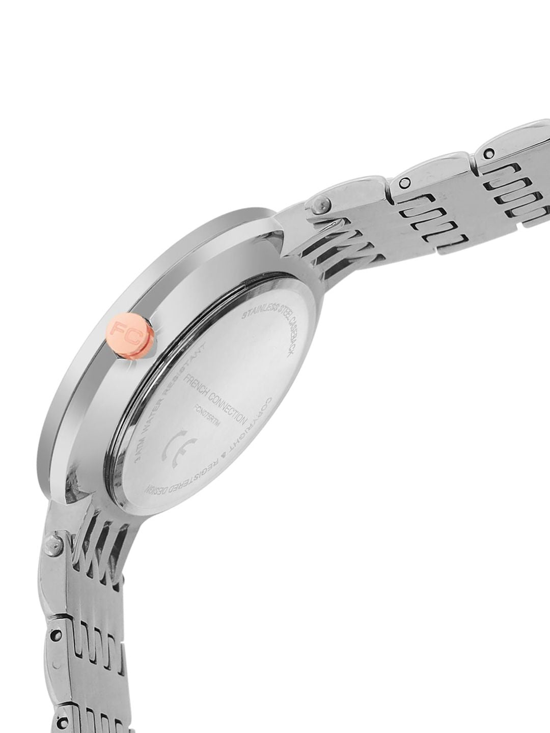 Sambungan Perancis Wanita Dail Dail & Gelang Gaya Tali Analog Watch FCN075RTM