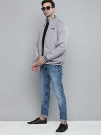 The Indian Garage Co Men Grey Bomber Jacket