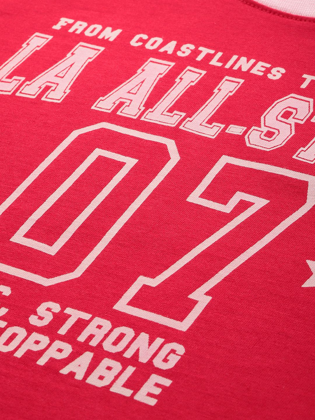 DILLINGER Typography Printed Crop Pure Cotton T-shirt