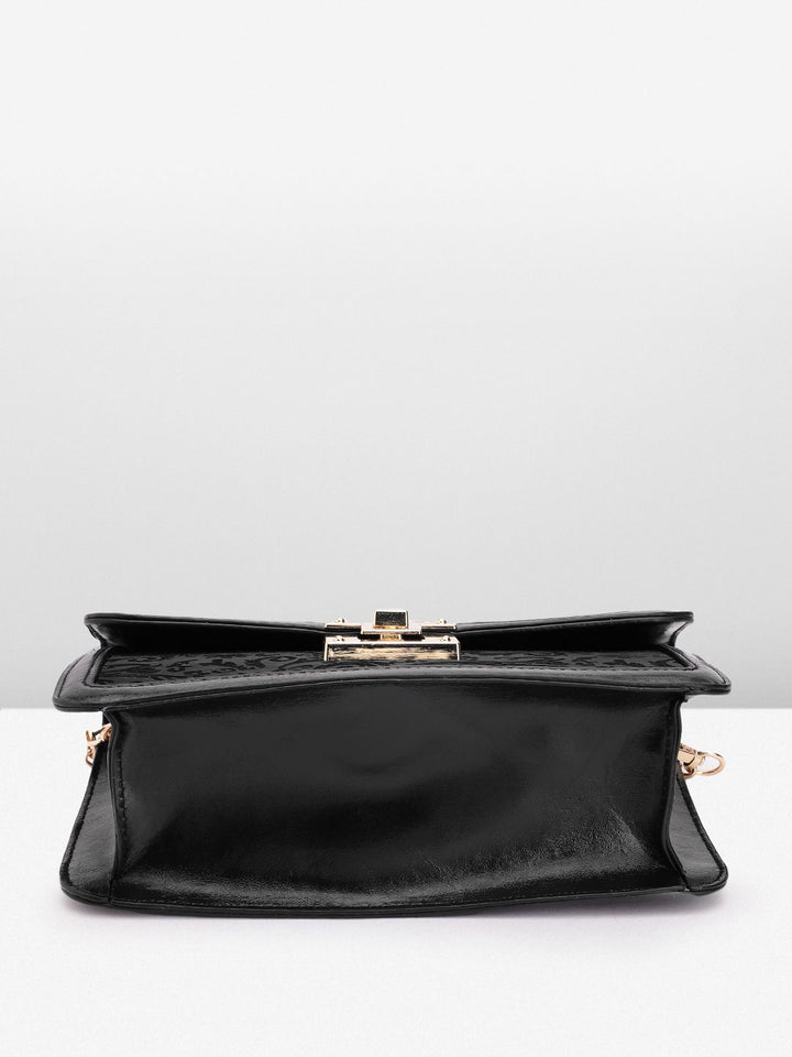 Lino Perros Floral Textured Structured Sling Bag