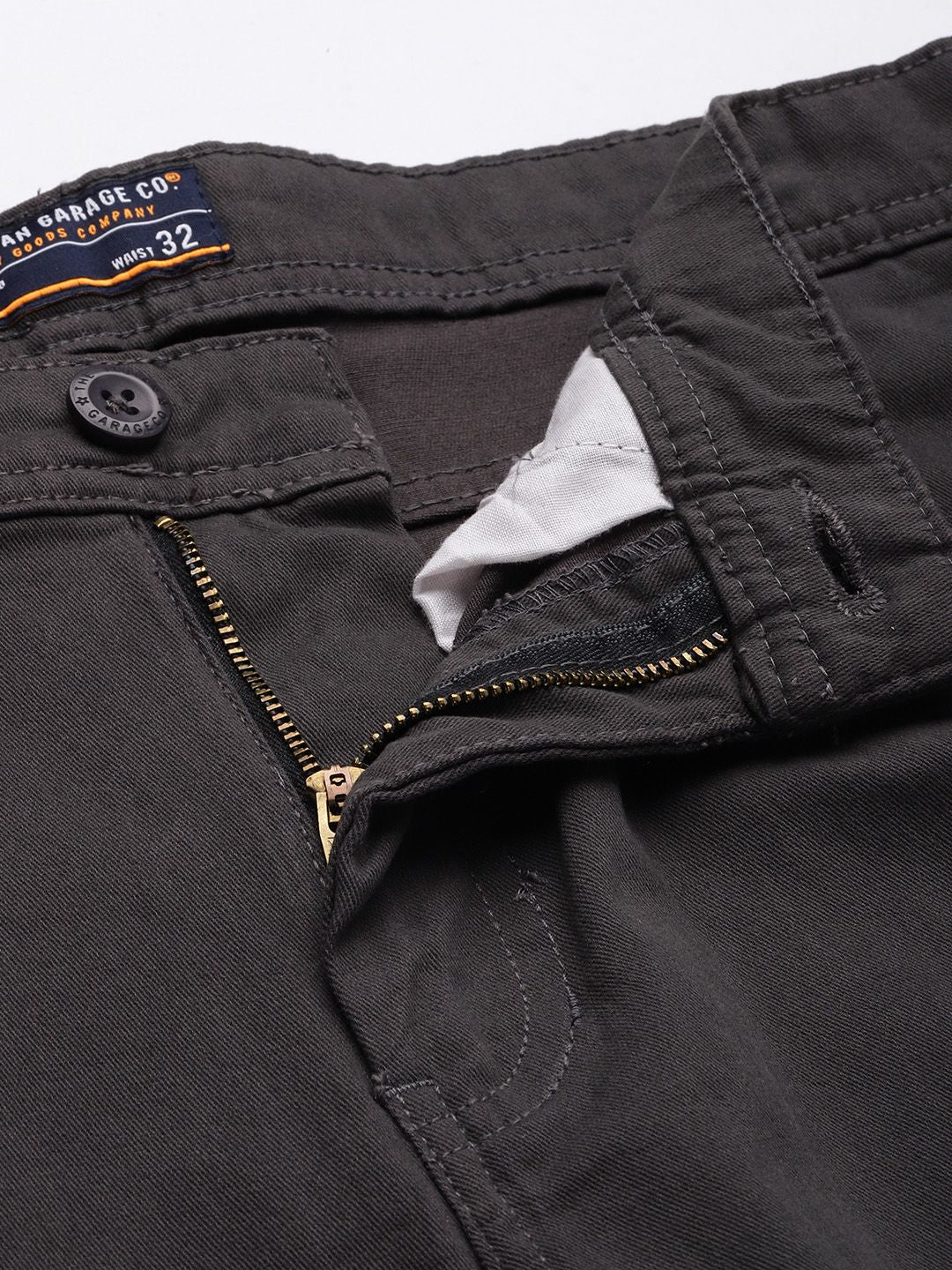 The Indian Garage Co Men Black Slim Fit Chinos