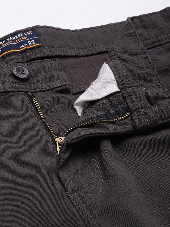 The Indian Garage Co Men Black Slim Fit Chinos