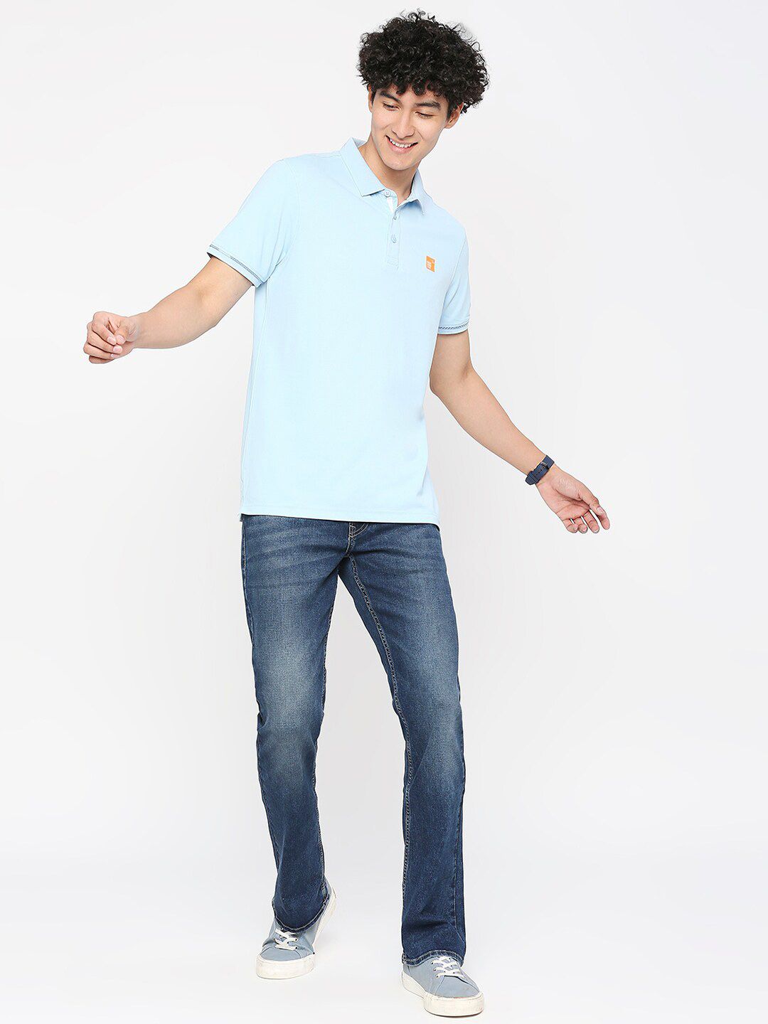 SPYKAR Polo Collar Slim Fit Cotton T-shirt