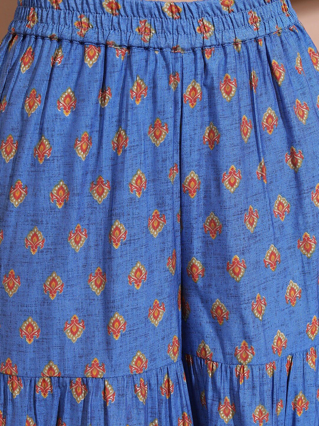 Vishudh Ethnic Motifs Printed Straight Kurti with Sharara With Dupatta