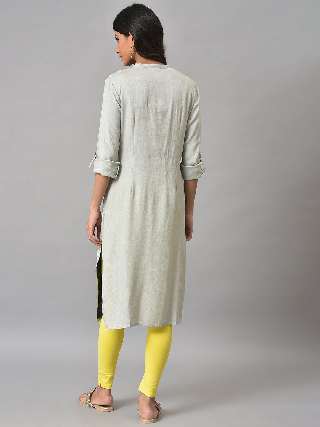 W Women Geometric Striped Indie Prints Kurta