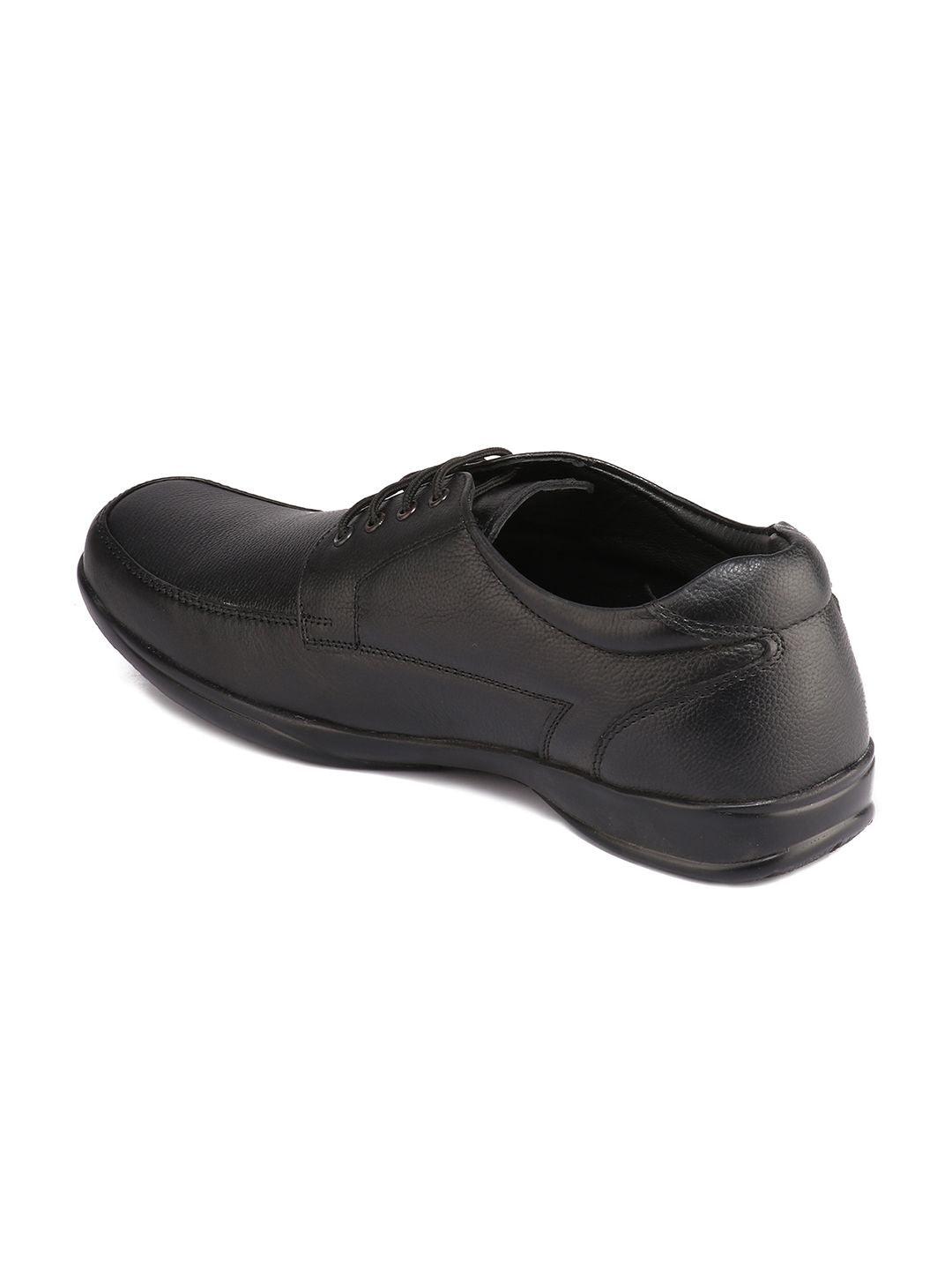 Red Chief Men Black Leather Semiformal Derbys